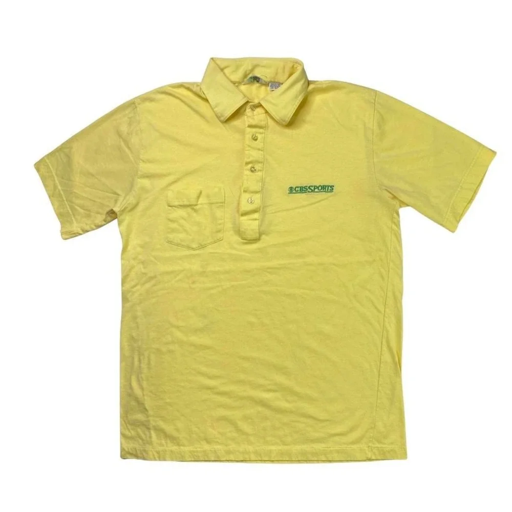 Vintage 90s CBS Sports polo collar shirt‎